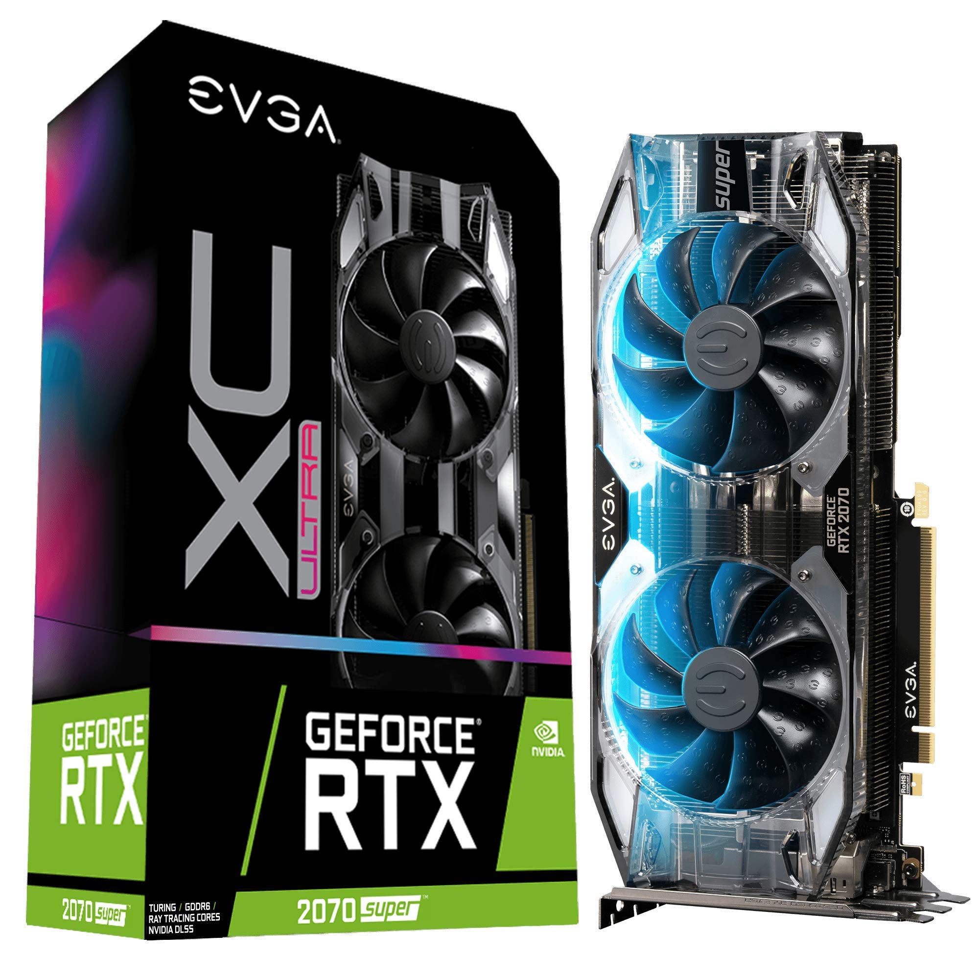 Tarjeta de vídeo EVGA 08G-P4-3173-KR GeForce RTX 2070 Super XC Ultra (renovada)