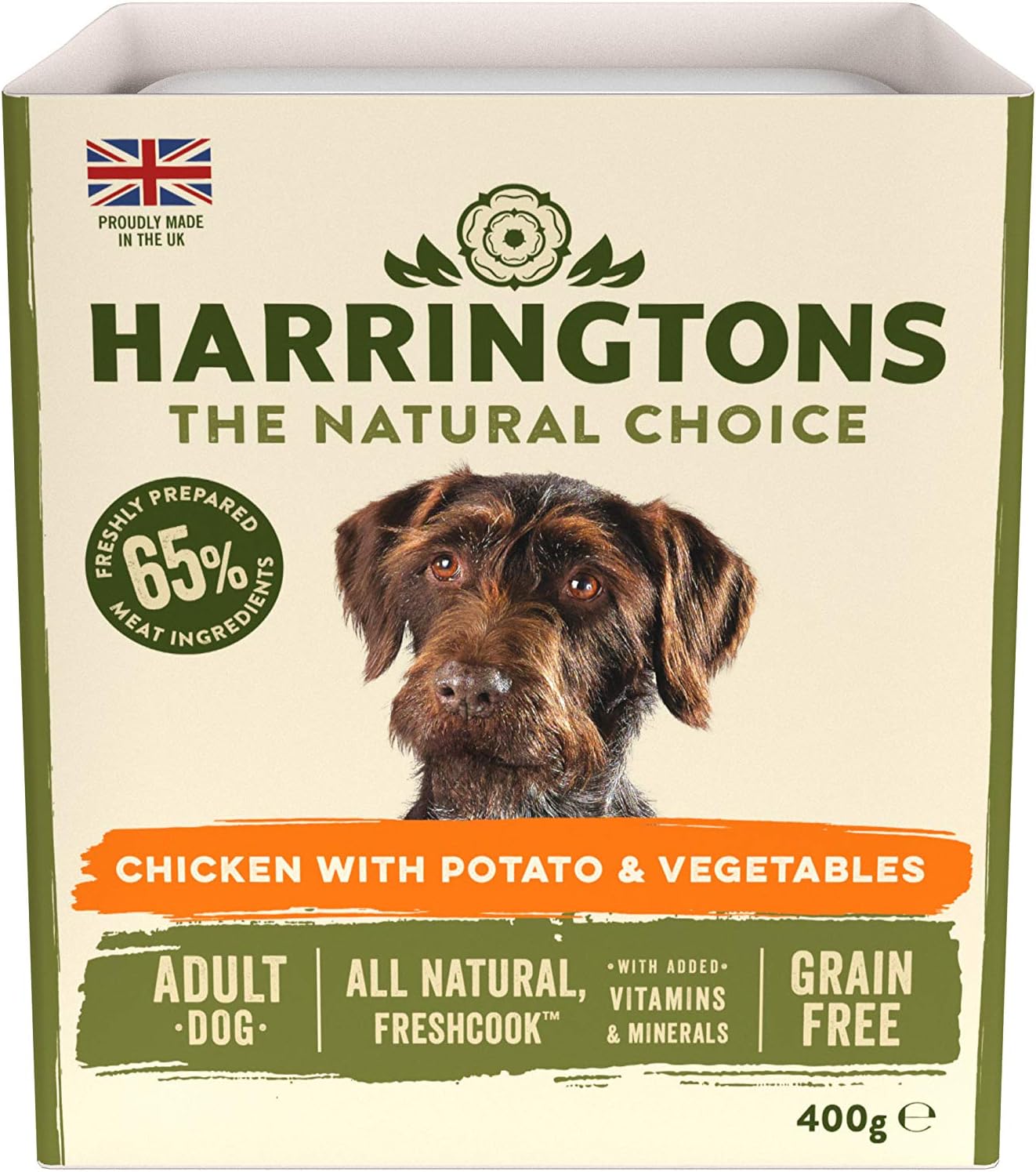 Harringtons Complete Wet Tray Grain Free Hypoallergenic Adult Dog Food Poultry Pack 6x400g, Turkey & Chicken - Image 5
