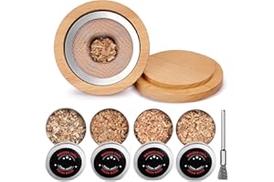 Cocktail Smoker Kit, Cocktail Smoker for Infused Cocktail, Drink Whiskey Smoking Infuser Kit, Include Brush, Filter, Oak, Che