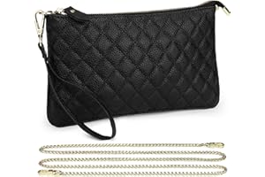 Uromee Wristlet Wallet Clutch Purses for Women Genuine Leather Crossbody Bag Handbag with Detachable Shoulder Chain