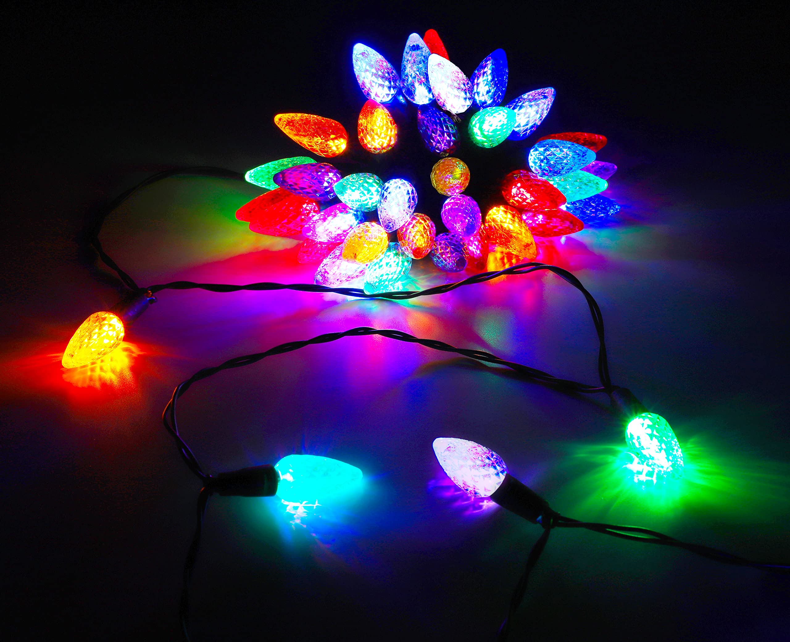 Christmas Concepts® 40 Multi Colour Pinecone Lights with Twinkling Effect - Christmas Lights