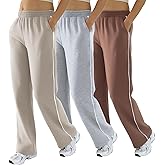 DITOK Womens Baggy Sweatpants, Comfy Straight Wide Leg Fleece Elastic Waist, Women's Lounge Pants Workout Casual