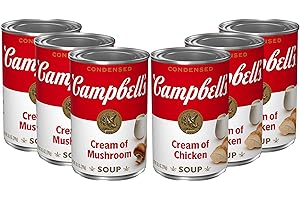 CAMPBELL'S Campbell’s Condensed Cream of Chicken and Cream of Mushroom Soup Variety Pack, 10.5 oz Can (6 Pack)