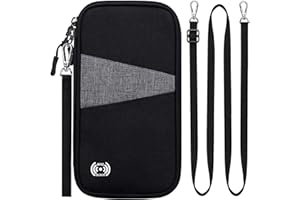 BKNOOU Passport Holder Family Rfid Blocking Travel Document Organizer,Travel Passport Wallet Waterproof Multiple Passport Holder for Traveling,Passport Organizer for Men Women