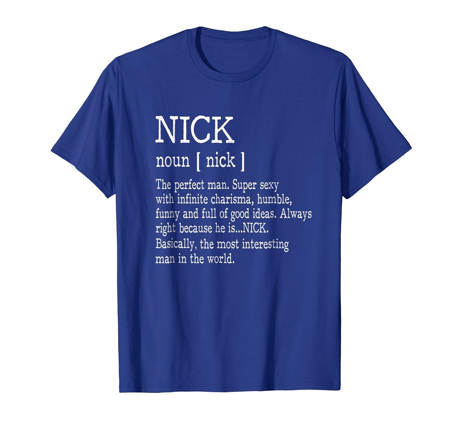 Adult Definition - First Name Nick Men T-Shirt Funny- TPT