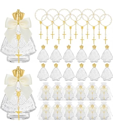 12 Botellas De Vidrio Transparente Con Cruz Para Agua Bendita - Para Bautizos, Bodas, Regalo Católico