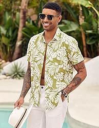 COOFANDY Men's Short Sleeve Shirts Lightweight