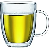 Bodum Bistro 2 Piece double wall 0.45 L 15 oz Jumbo Mug, Clear