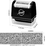 Miseyo Identity Theft Protection Roller Stamp Set Black 6 Refill Ink Included view 2