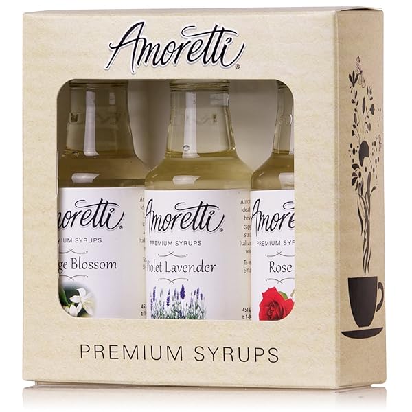 AMORETTI PREMIUM FLORAL SYRUPS 1.69 FL OZ (PACK...