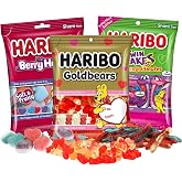 Valentine's Day Gummy Gift Set, Goldbears, Berry Hearts, and Twin Snakes Included, Seasonal Candy Assortment, 4 Ounces Each (Pack of 3)