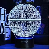 3D Star Wars Night Light, 16 Colors Changing Night Lights with Remote & Smart Touch, Christmas and Birthday Gifts for Kids an