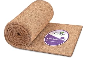 CEED4U 120×16 Inch Coco Coir Liner Rolls Coconut Fiber Sheet, Natural Coco Husk Mat for Planter Hanging Basket Window Box Flower Pot Plants Grow Animal Pet Pad Garden Decoration