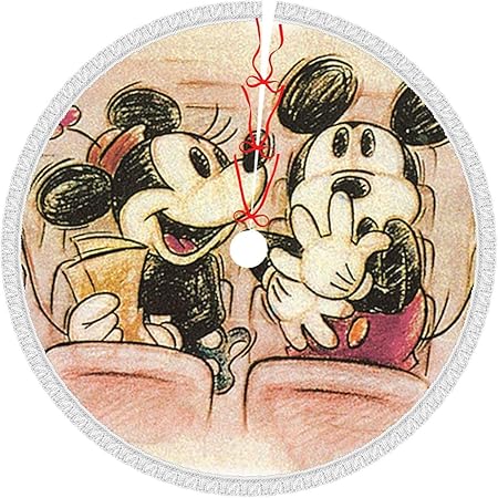 Amazon ミッキーミニー 3 クリスマスツリースカート 円型 クリスマス 立体飾り ツリースカート敷物 クリスマスパーティー 豪華 可愛い 雰囲気 カーペット ラウンド フロアマット インテリア 飾り おもちゃ おもちゃ