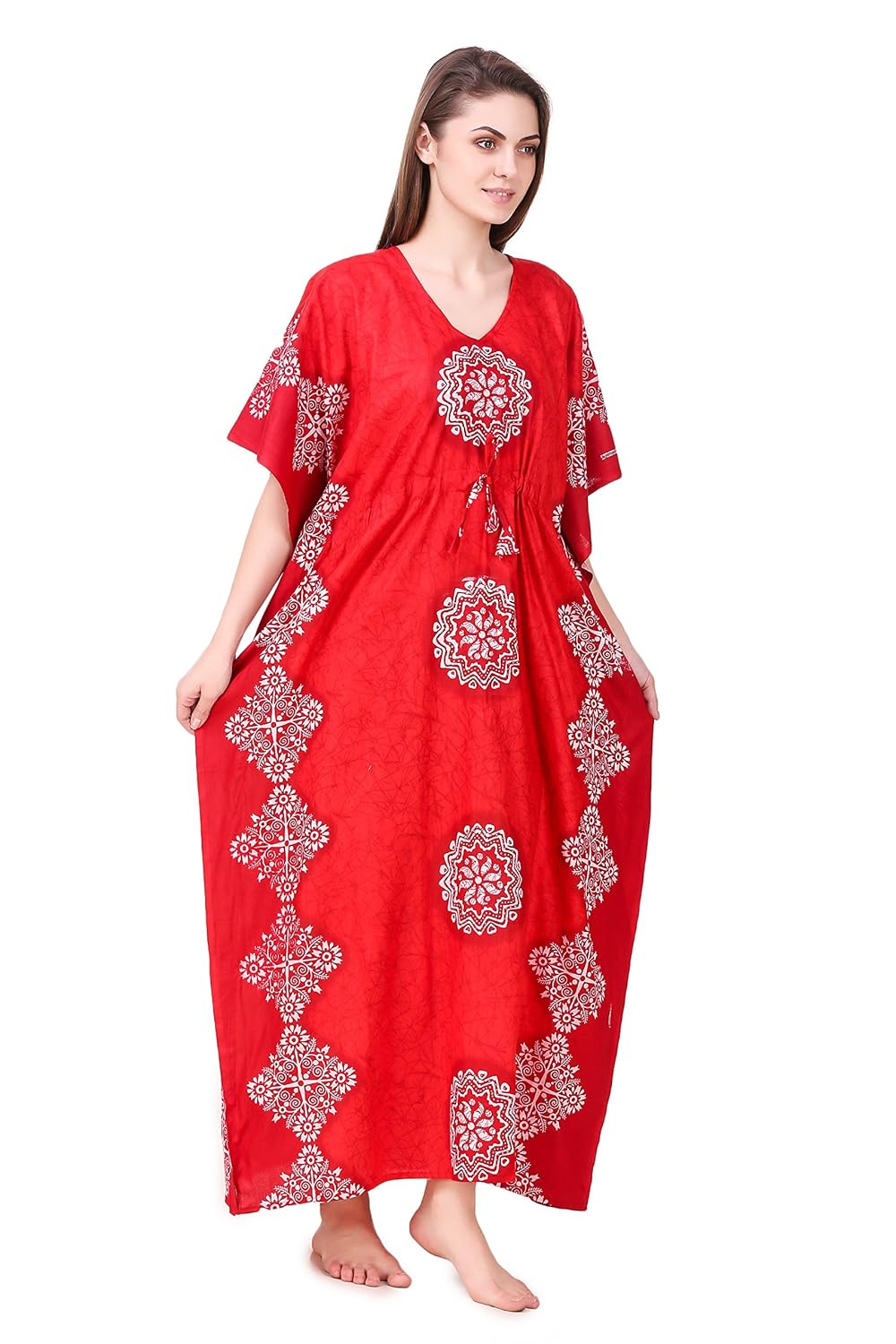 masha women's cotton kaftan nighty