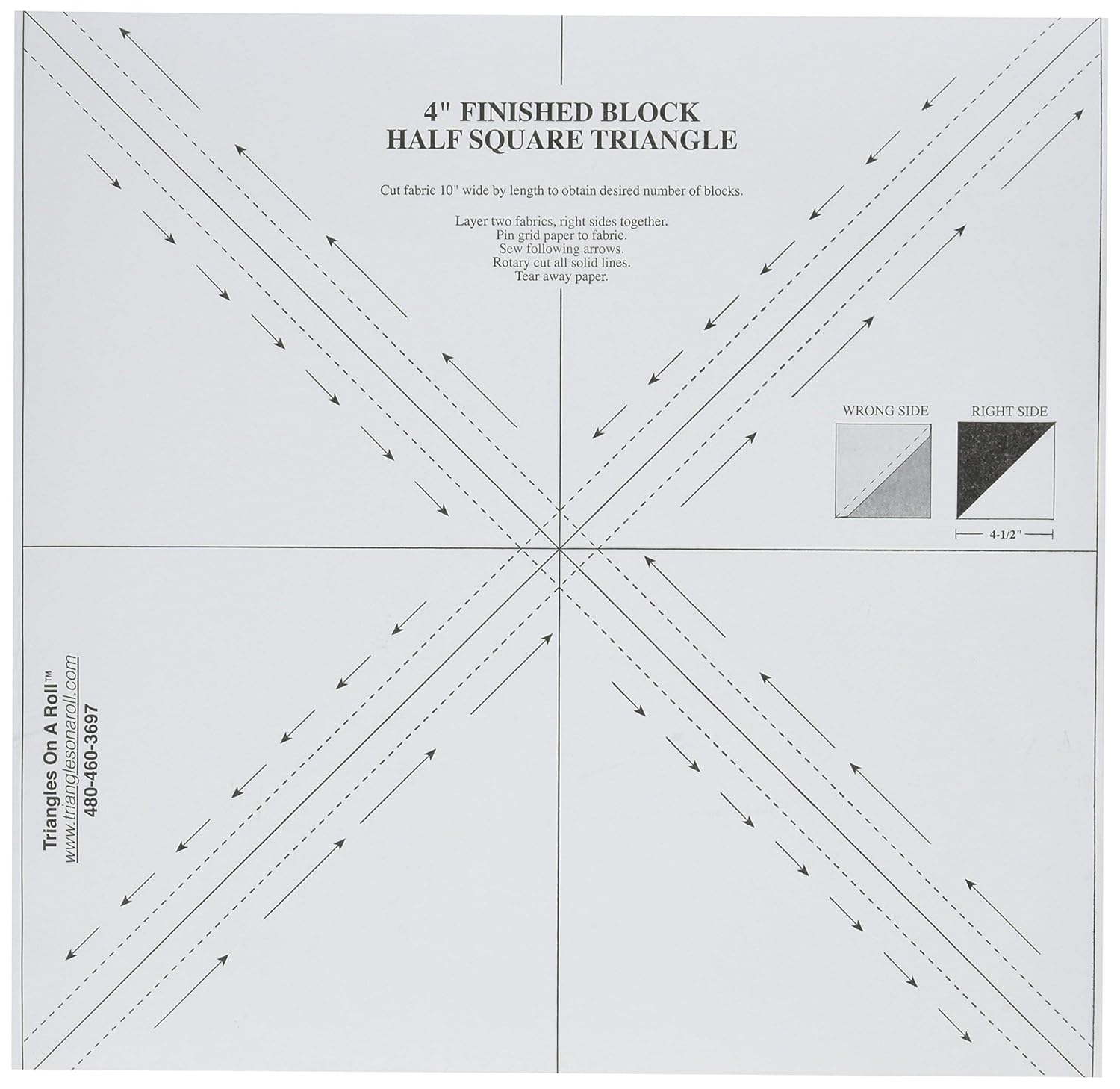 Triangles On A Roll HalfSquare Triangles On A Roll50' 4inch, 50' 4