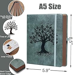 ZXHQ A5 360 Pages Lined Journaling Notebooks with