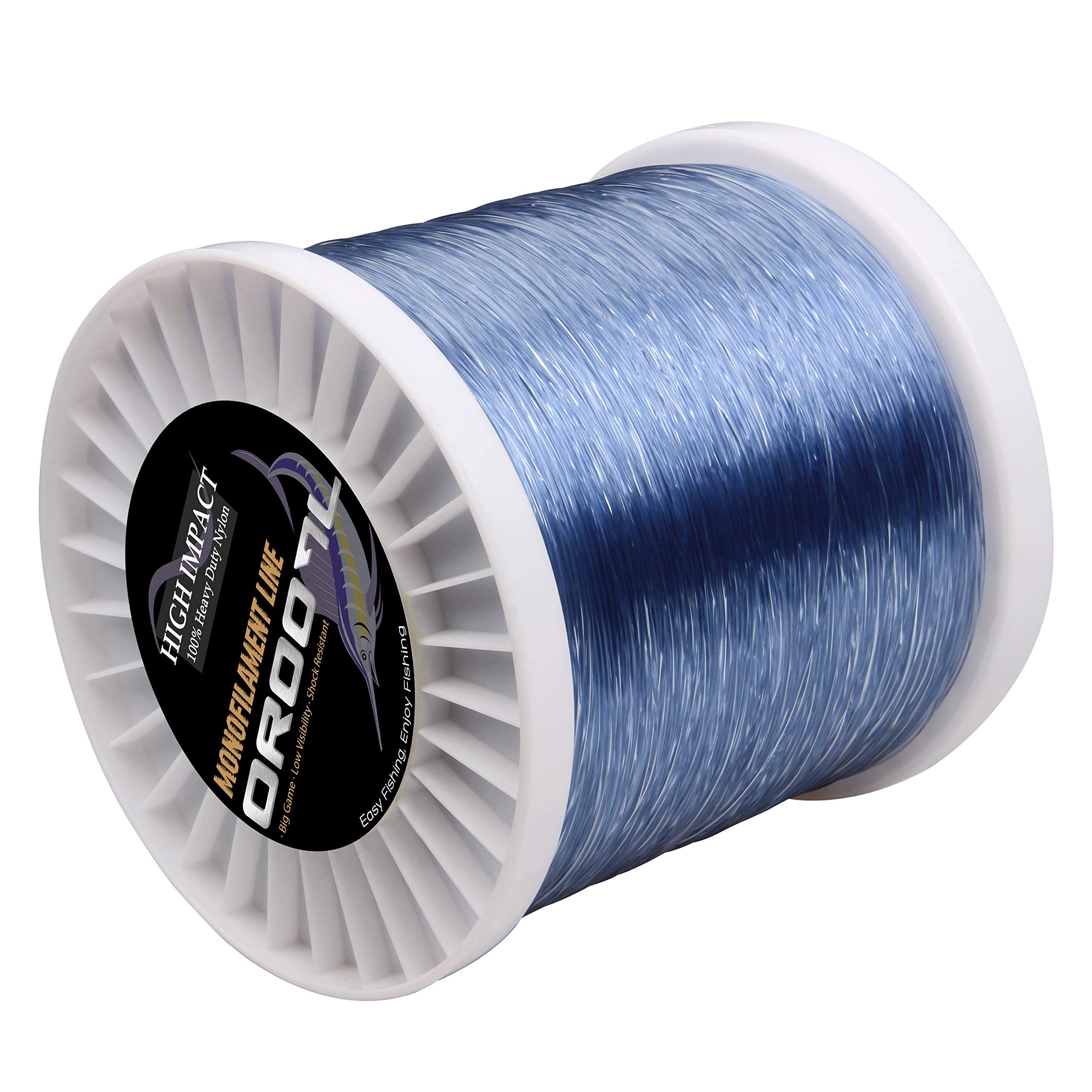 Monofilament Fishing Line 10LB-50LB Higher Strength Mono Fishing Line Saltwater Freshwater Strong and Abrasion Resistant Nylon Mono Fishing Line Clear/Blue