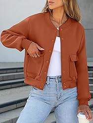 ANRABESS Women Cropped Bomber Jacket 2025 Fashion