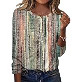 TCOT Women Long Sleeve Crew Neck Tee Tops Trendy Casual Dressy Blouses Spring Clothes Pullover Shirts