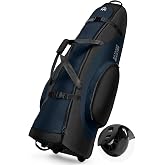 OutdoorMaster Padded Golf Travel Bag with Reinforced Wheels | 900D Oxford Fabric, Wear-Resistant, Waterproof, Accessories Compartment, Soft-Sided Golf Club Bag, Airline Travel