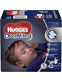 HUGGIES OverNites Diapers, Size 6, 42 ct, BIG PACK Overnight Diapers (Packaging May Vary)
