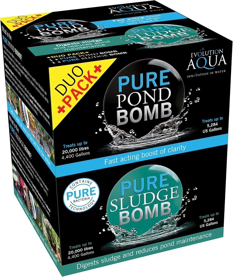Evolution Aqua Pure Duo Pack Pond Bomb & Sludge Bomb Pond Treatment