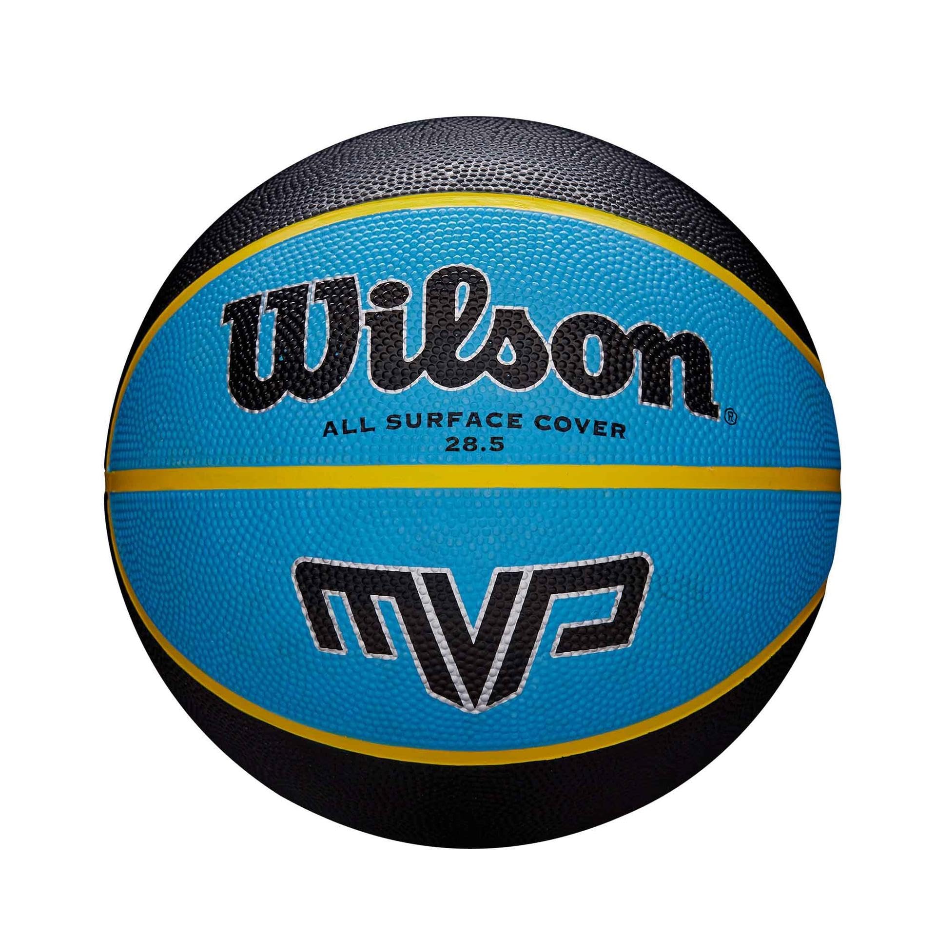 Wilson Unisex-Adult MVP Mini Basketball, Black/Blue, 5