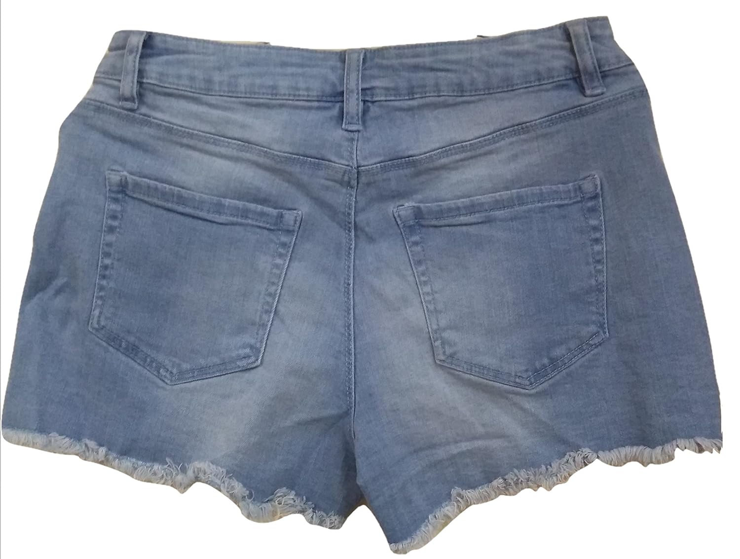 timbre denim shorts for women with embroidery blue