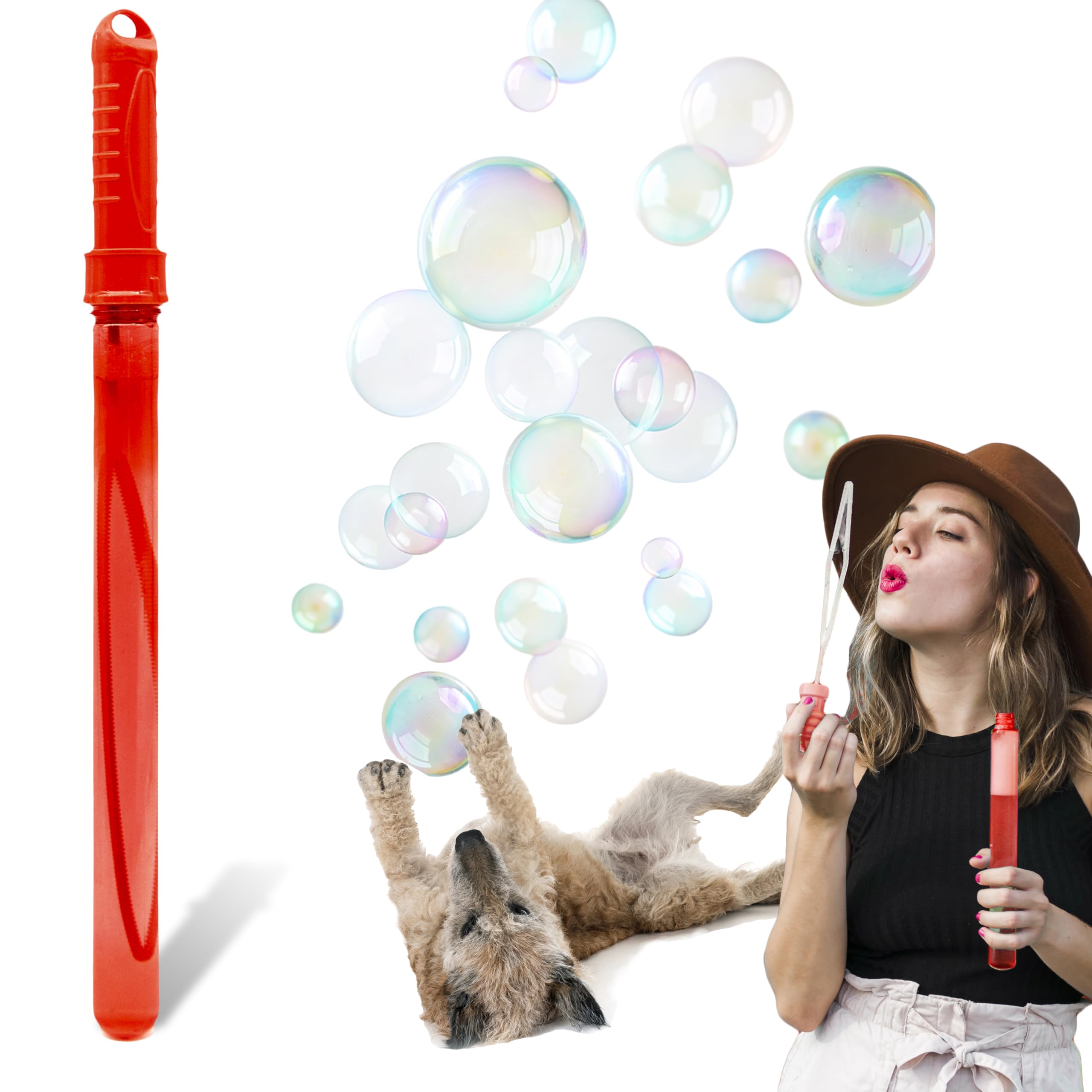 Petopedia 1x Pet Toys for Dog Bubbles BEEF and PEANUT BUTTER Blowing Safe Bubbles for Dogs SCENTED OIL Interactive Dog Toys for Boredom Puppy Toys Large Dogs Stick (120ml (Pack of 1), Beef)