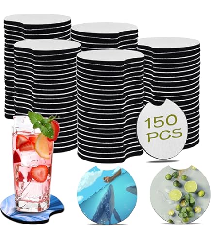 Lot De Sous-verres Vierges Pour Voiture, Comprenant 60 Sous-verres