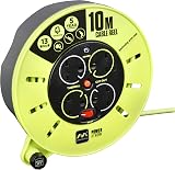 Masterplug Pro-XT Four Socket 10m Cassette Reel Extension Lead