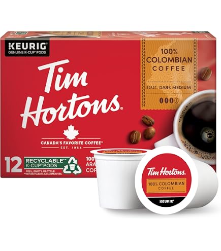 Tim Hortons Dark Roast K-Cup Pods – 72 Ct, Recyclable, For Keurig Brewers