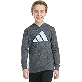 adidas boys Long Sleeve Hooded Snow Heather Tee