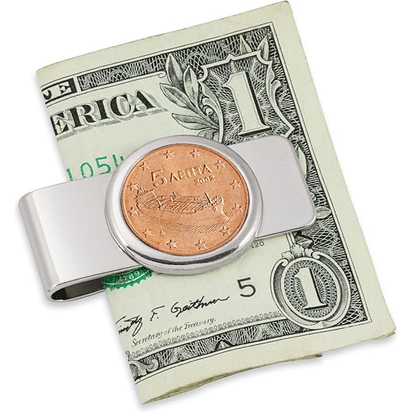 Coin Money Clip - Sweden ORE Crown | Brass Moneyclip Layered in