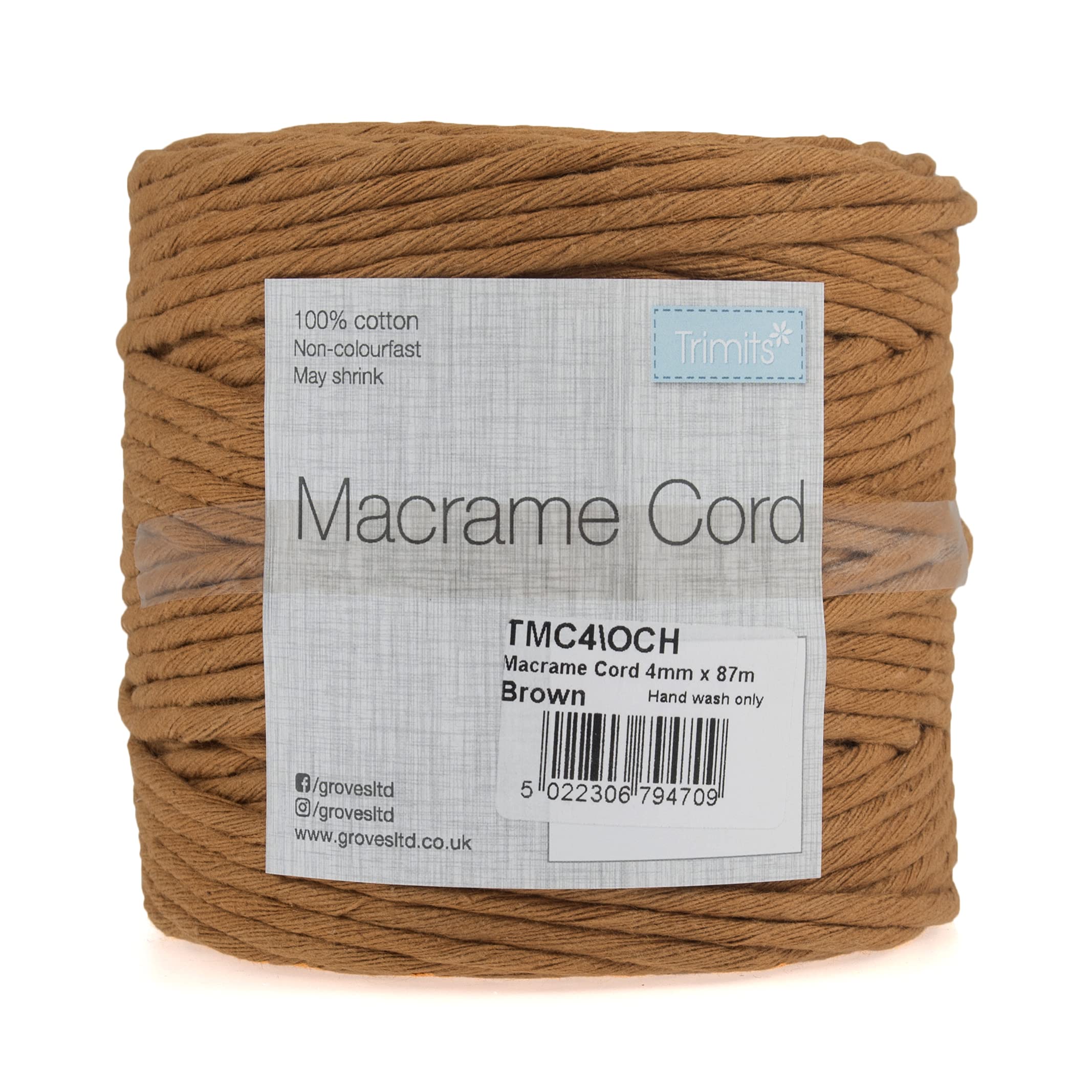 Natural Crafting Cotton Twisted Macramé Cord
