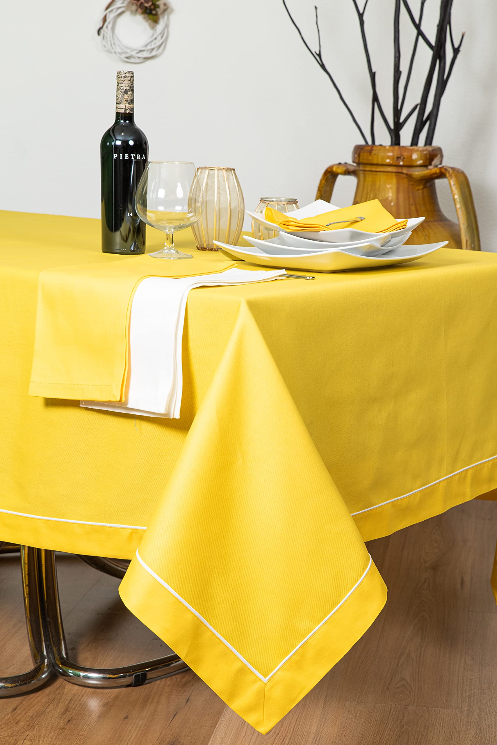 ESSE HOME – CONFESTYL - Rectangular Tablecloth - Square - Pure Cotton – IDA (170x270, 6-11)