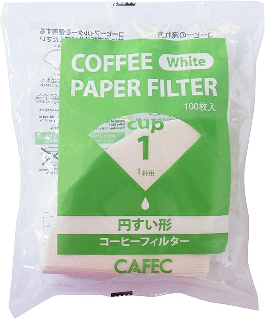CAFEC CUP 1 Traditional Paper Filter for Specialty Coffee V60 01 Size for Pour Over Coffee