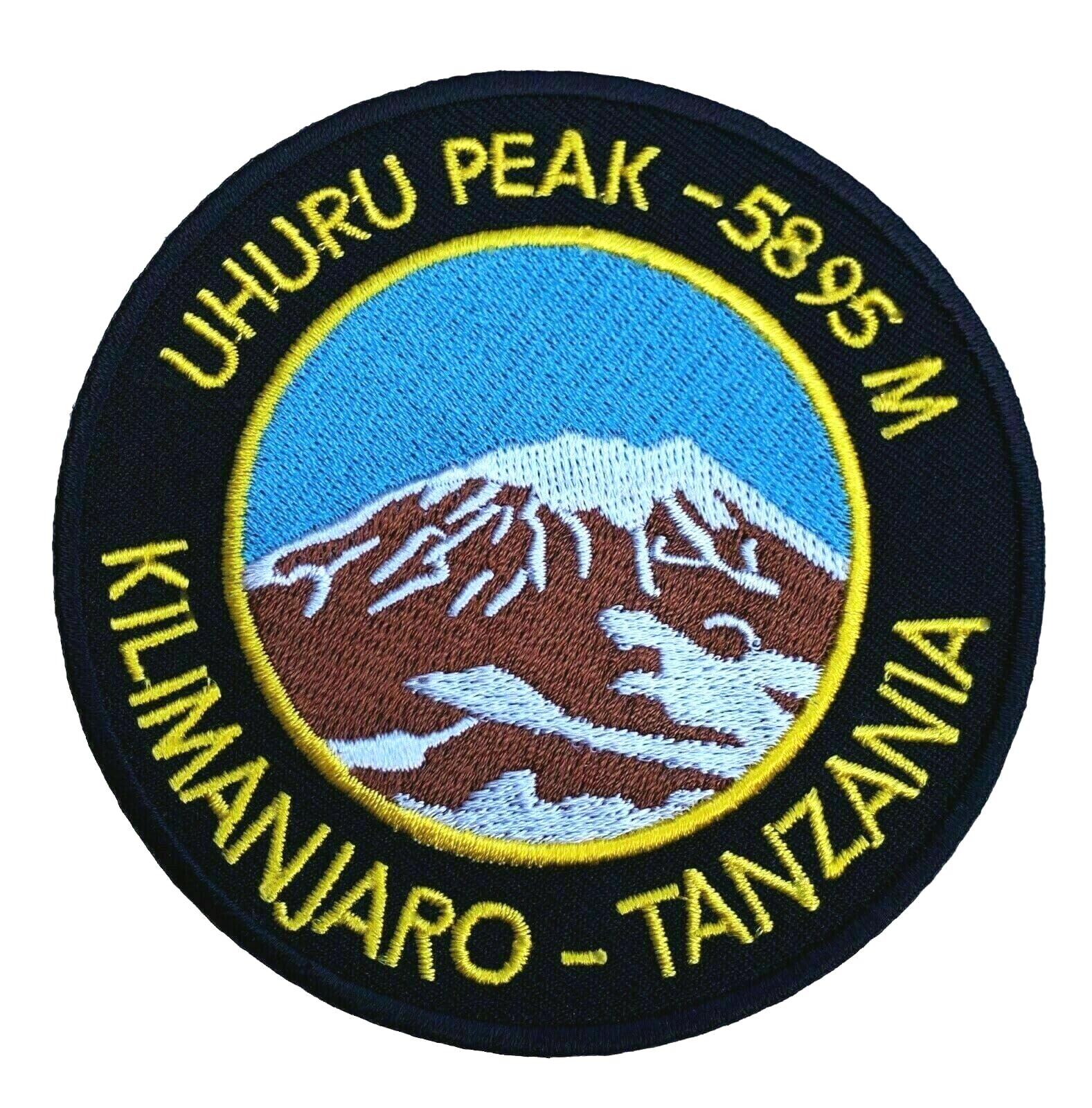 Photo 1 of Generic Mount Kilimanjaro Uhuru Peak Tanzania Patch (3.5 Inch) Embroidered Iron-on or Sew-on Badge The Roof of Africa Traevl Souvenir Emblem Gift Patches, Large, Karma40100