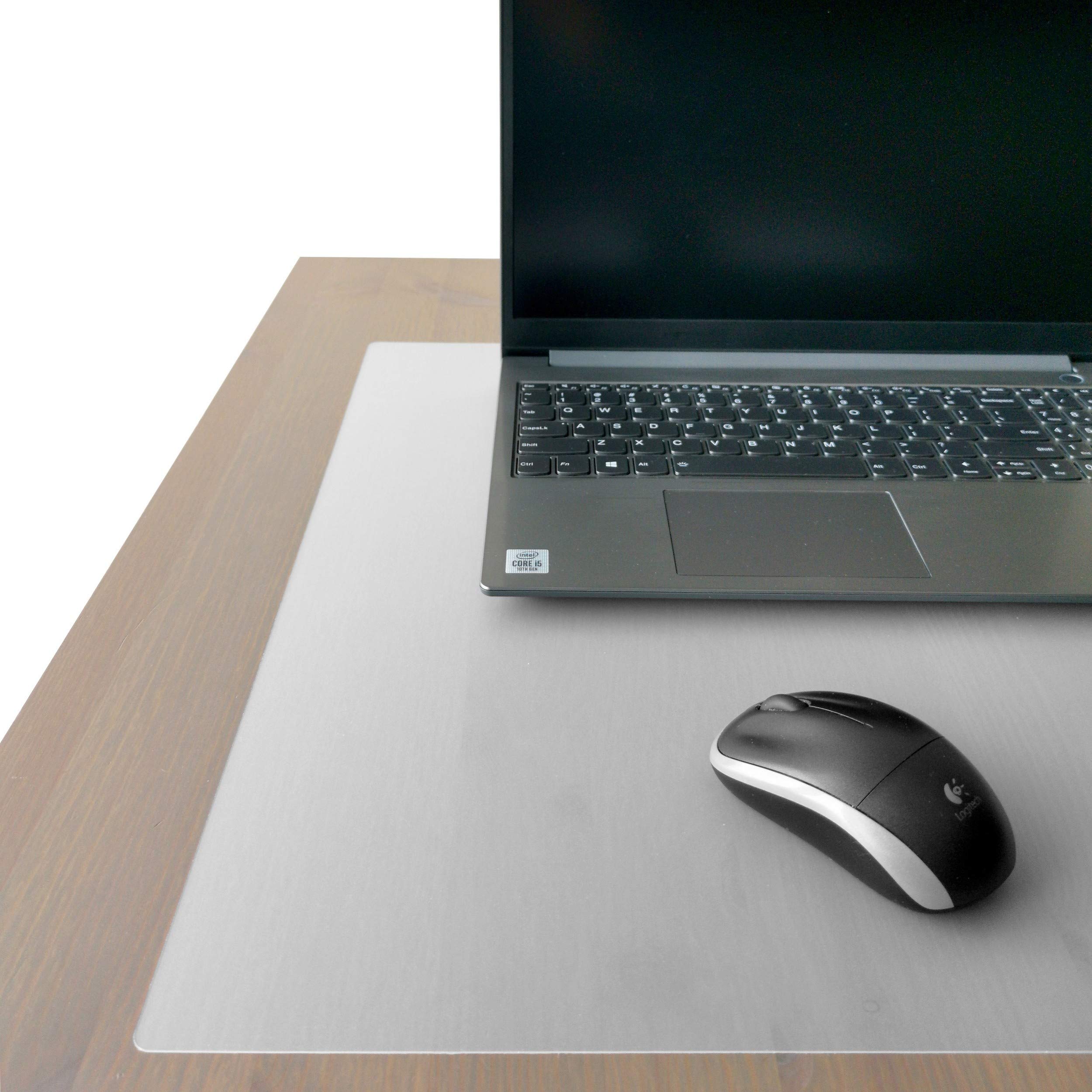 D.RECT Transparent Desk Mat, 70 x 50 cm, Made of Polypropylene, Thickness 600µ, 0.6 mm, Non-Slip, Waterproof Round Edges, Desk Mat for Office and Home 09914 — image 1