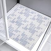 Square Shower Mat Non Slip: 36 x 36 Inch Bath Mat for Inside Shower Extra Large Loofah Shower Mat for Elderly Soft Textured Foot Massage Pad Bathroom Floor Mat for Wet Area, Without Suction Cups