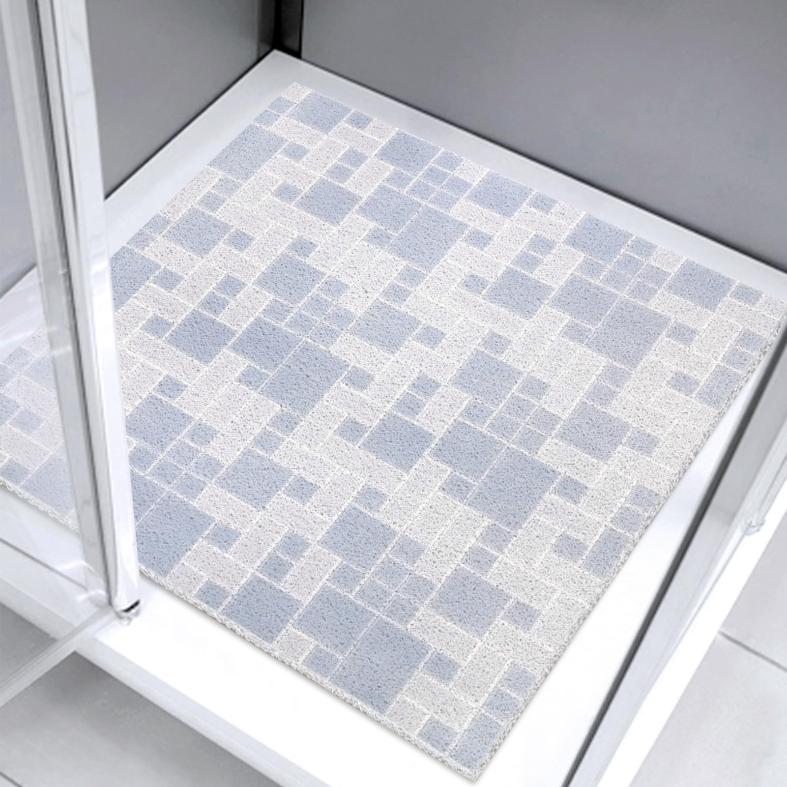 Photo 1 of Square Shower Mat Non Slip: 36 x 36 Inch Bath Mat for Inside Shower Extra Large Loofah Shower Mat for Elderly Soft Textured Foot Massage Pad Bathroom Floor Mat for Wet Area, Without Suction Cups