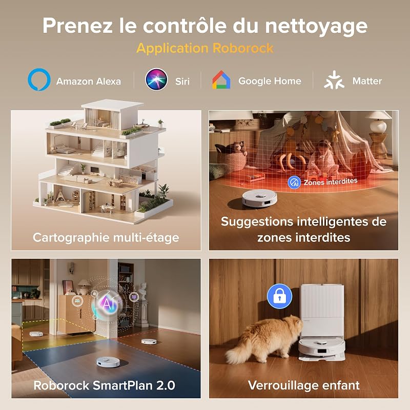 Qrevo S Pro Set Robot Aspirateur Laveur, Anti-enchevêtrements