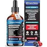 Magnesium Glycinate & Ashwagandha Liquid Drops with Valerian Root, Chamomile, Passion Flower, Lemon Balm & L-Theanine - Vegan Fast Absorption - Supplement for Wellness & Relaxation (Mixed Berry, 60mL)