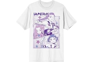 BIOWORLD Kpop Demon Hunters Panel Art Huntrix Adult Crew Neck Short Sleeve T-Shirt