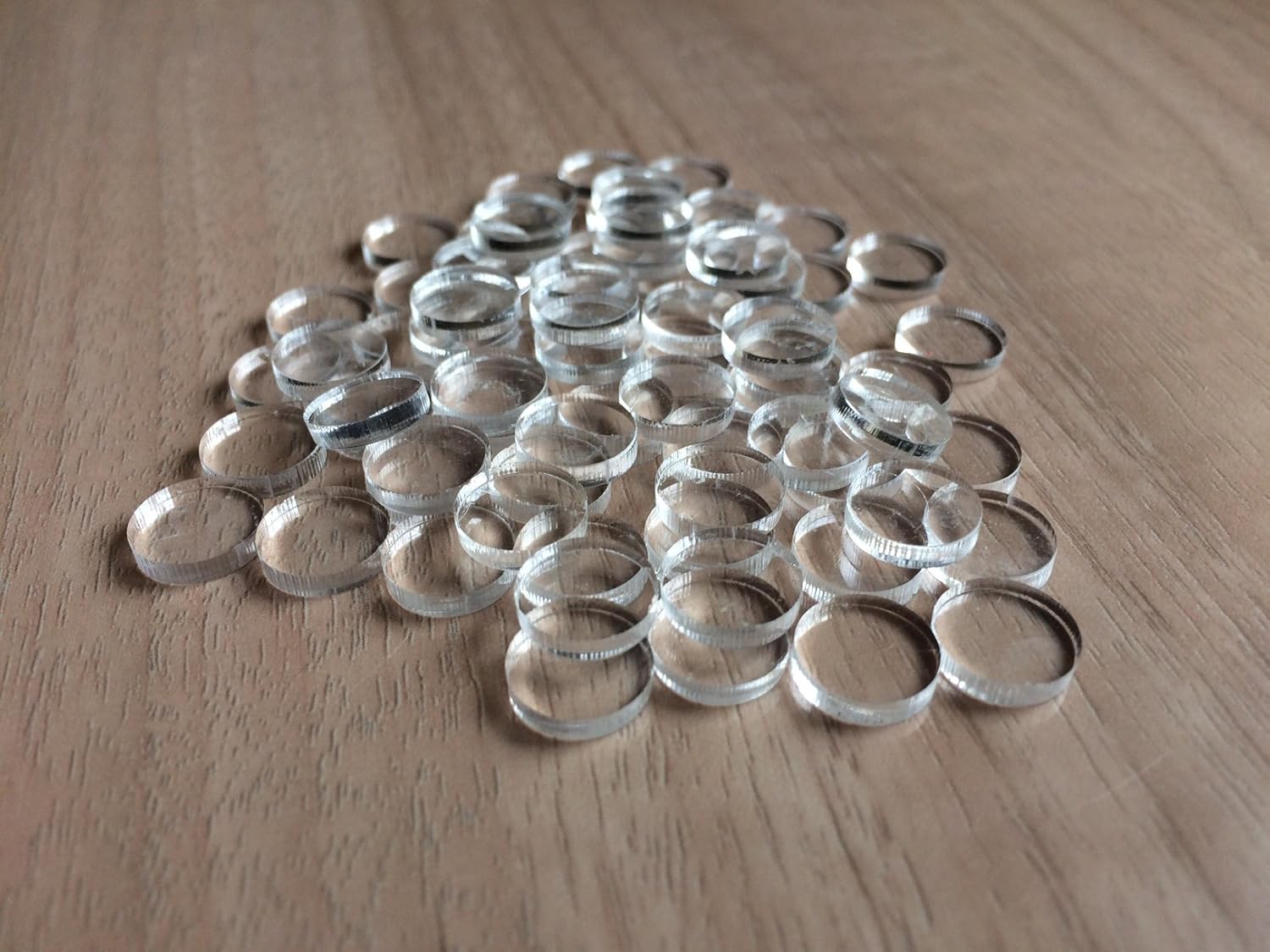 WOOTTON INDUSTRIES LIMITED (40x) 30mm x 3mm Clear Plastic Circles
