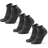 DANISH ENDURANCE Hiking Socks, Low Cut, Merino Wool Socks, Winter, Moisture Wicking, Thermal, for Men & Women, 3-Pack