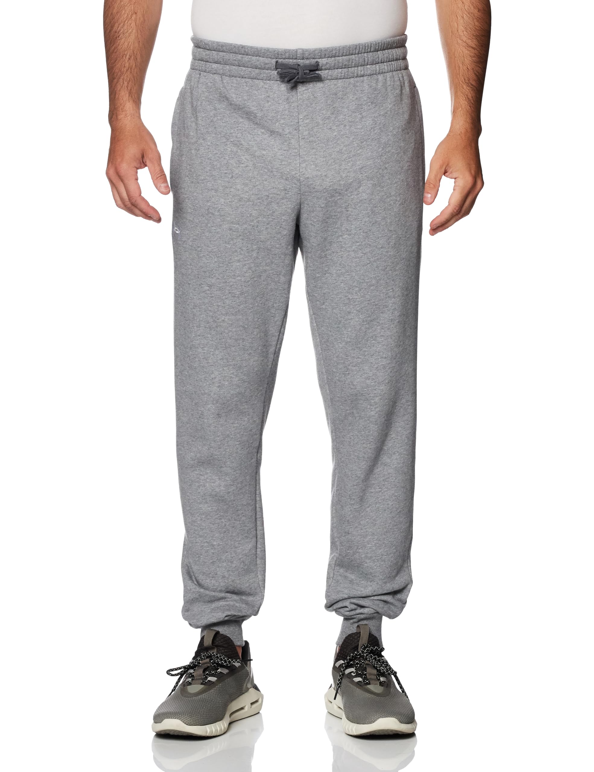 Under Armour Men's Rival Fleece Joggers, (025) Castlerock Light Heather / / White, X-Large Tall Image