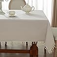 Amazon.com: Alsoo Table Cloth Rectangle Table 55" x 90" Linen Look ...