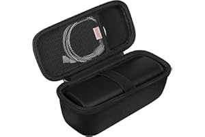 BOVKE Carrying Case Compatible with Sonos Roam 2 Portable Waterproof Bluetooth Wireless Speaker, Roam 2 Bluetooth Speaker Holder with Mesh Pocket for Charging Cables Accessories, Black+Black